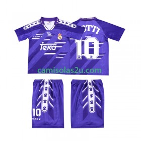 Camisolas de futebol Real Madrid TOTTI 10 Retro Criança Equipamento Alternativa 1994 1996 Manga Curta